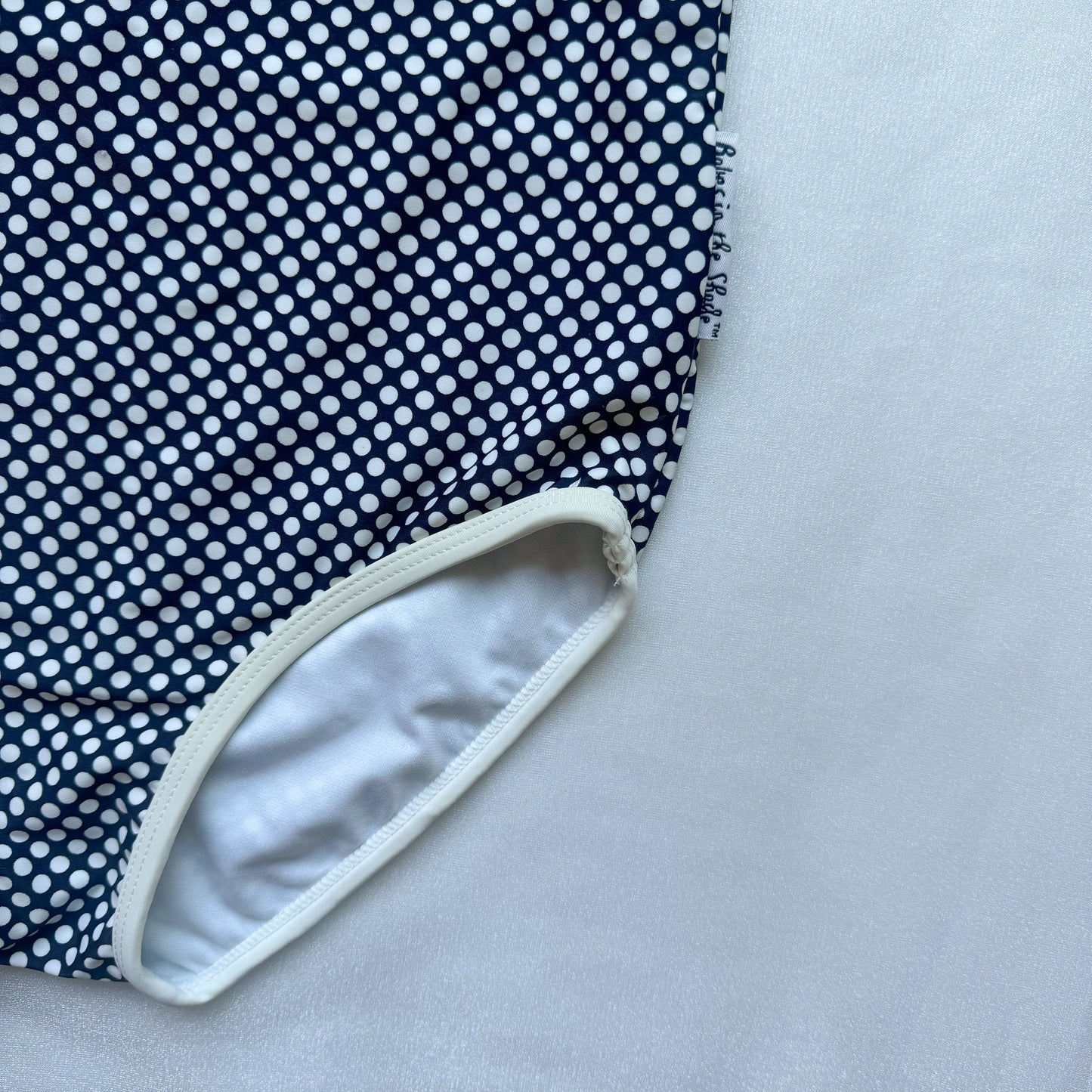Navy and White Polka Dots Bathers