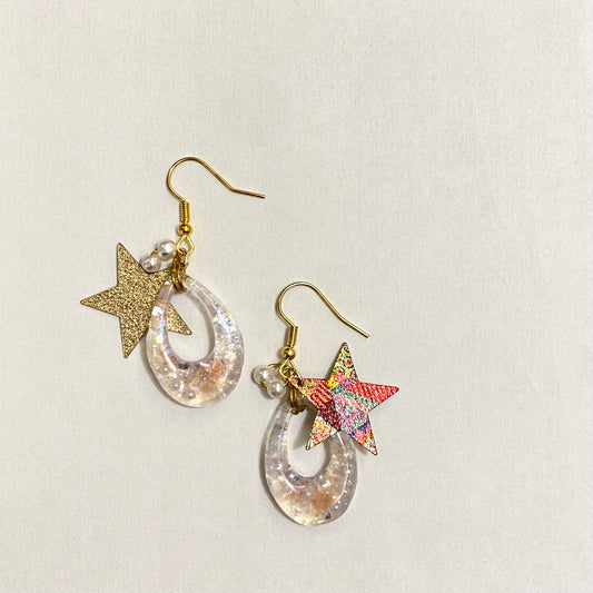 (JEWELRY) Earrings #2 - Pierced Dangle (Star)