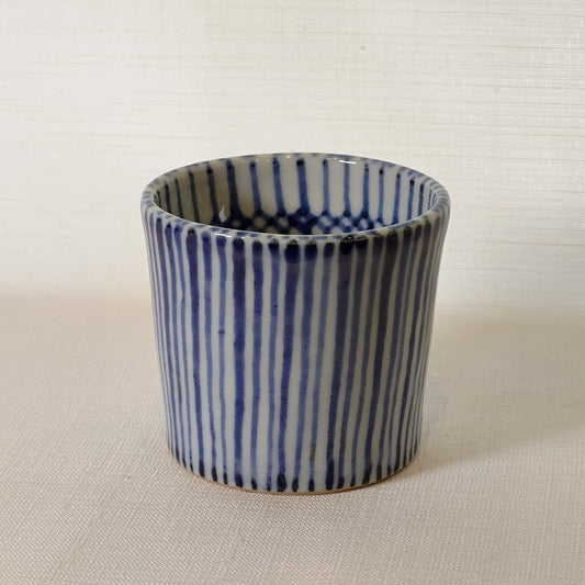 #006 染付麦藁文そば猪口