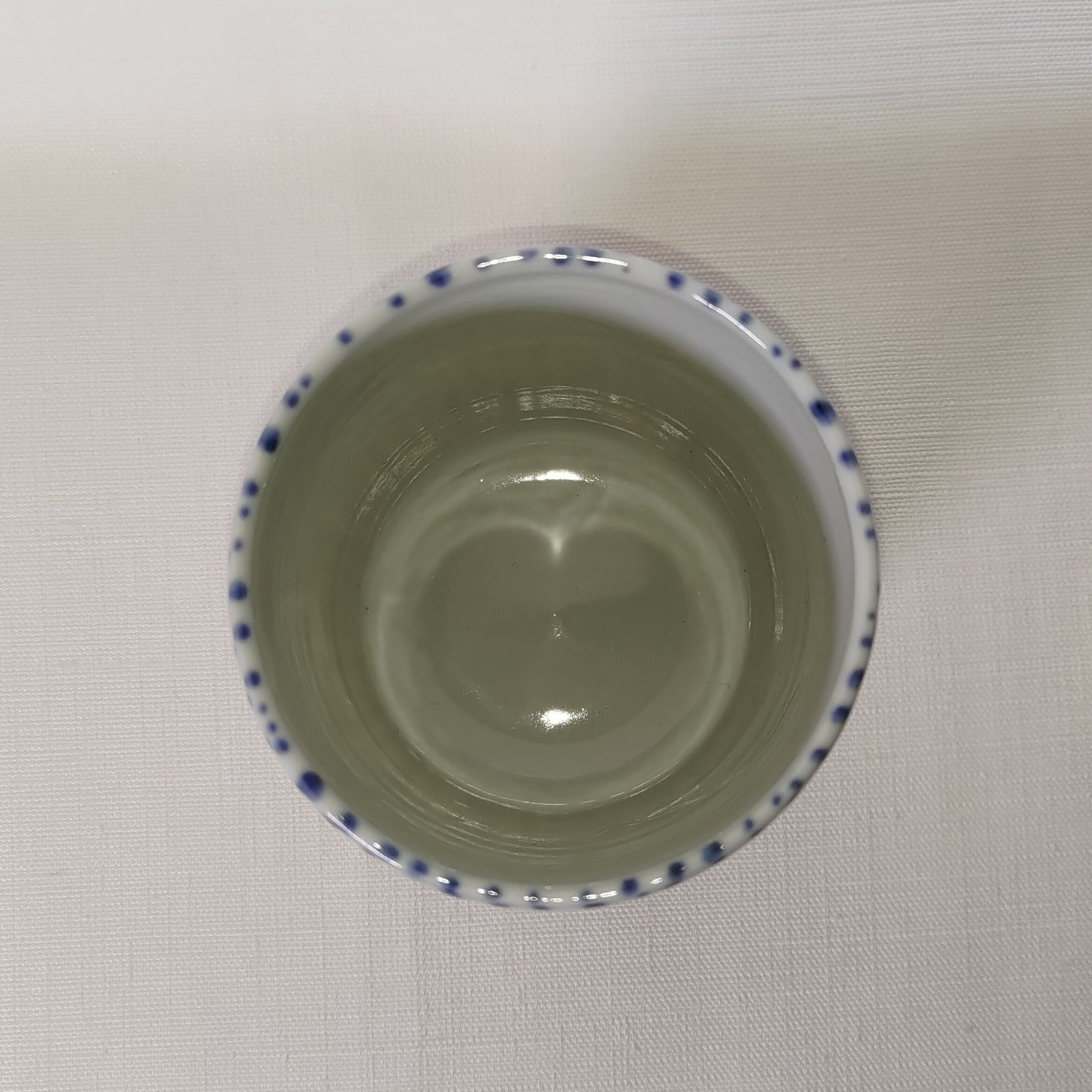 #70 色絵染付斜線文筒湯呑